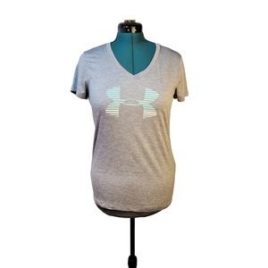 Under Armour Heatgear Womens Gray T Shirt‎ Logo Size Medium